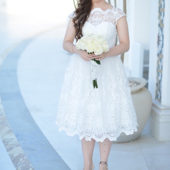 Chi Chi London Lace White Dress - Picture 3 of 5